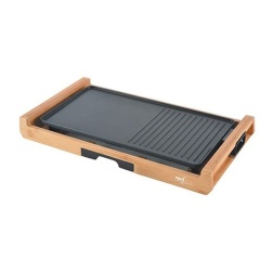 Melchioni Grill Griglia Elettrica, Bamboo, Nero, Taglia Unica